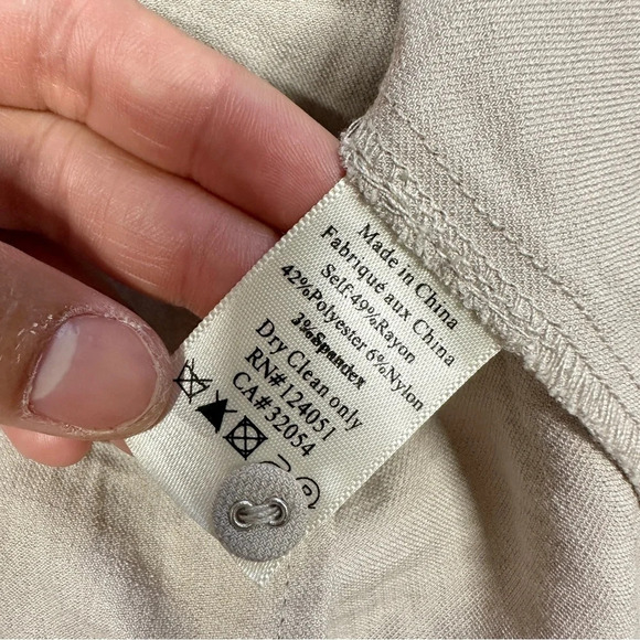 The Odells Ruffle Shoulder Long Sleeve Top Blouse in Beige Cottagecore Size S - Picture 12 of 14